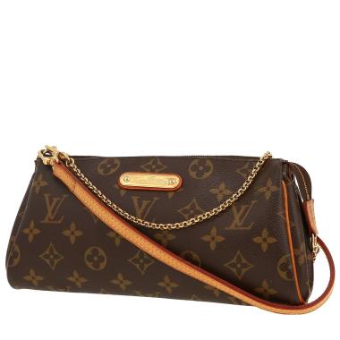 Sac bandoulière Louis Vuitton  Eva en toile monogram marron et cuir naturel Sac bandoulière Louis Vuitton  Eva en toile monogram marron et cuir naturel