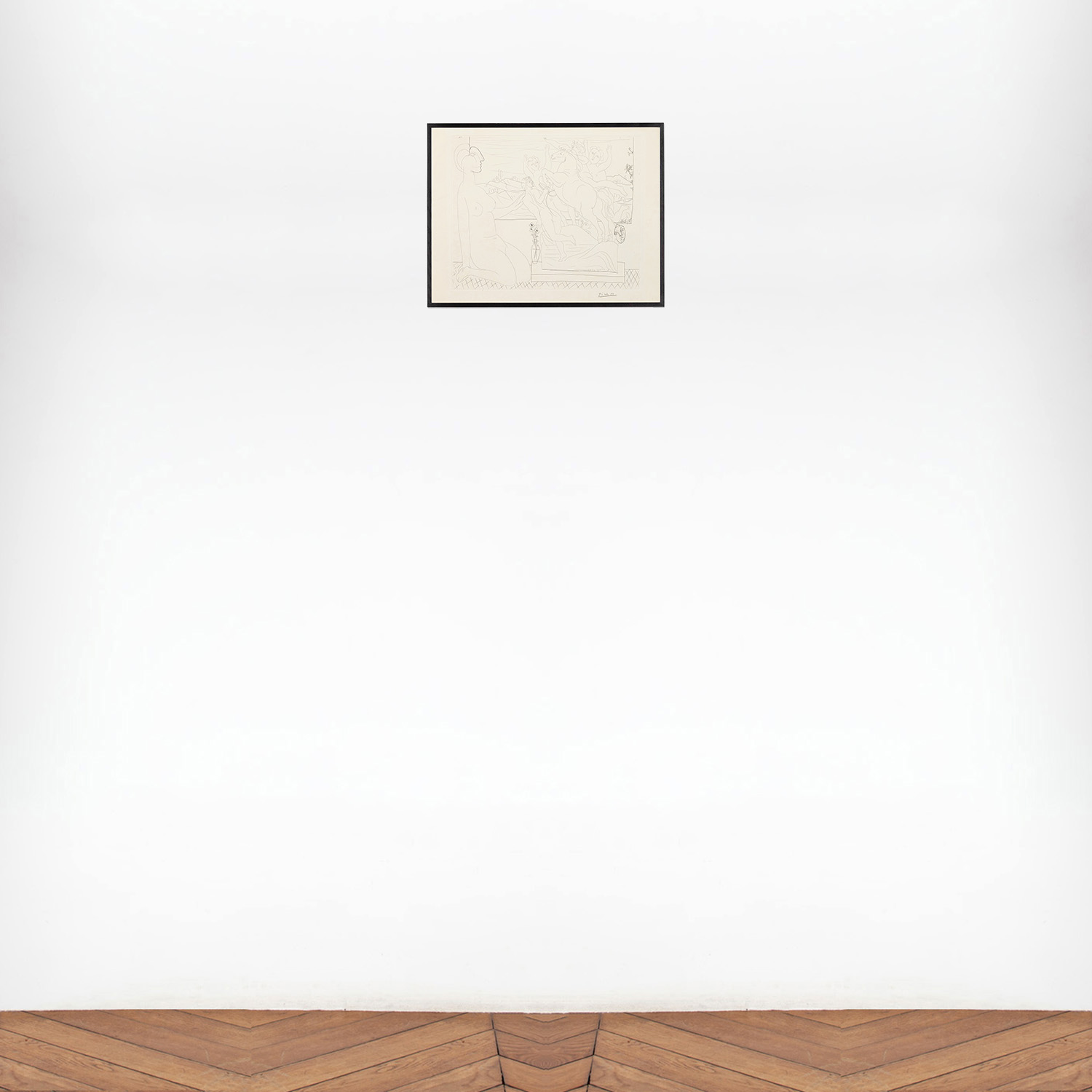 Marie-Thérèse agenouillée contemplant un Groupe sculpté, from La Suite Vollard (n°66) - 1933 - Detail D6