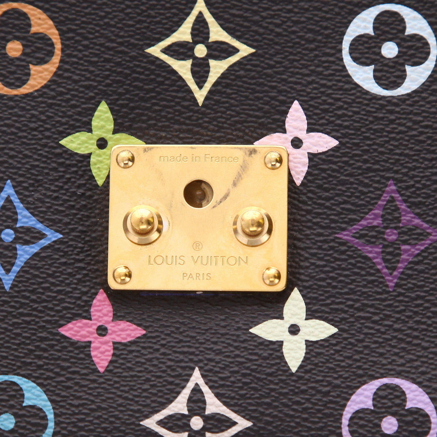 Borsa a tracolla Louis Vuitton  Sologne in tela monogram nera e multicolore e pelle naturale - Detail D2