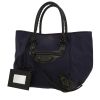 Balenciaga  City shoulder bag  in blue canvas  and black leather - 00pp thumbnail