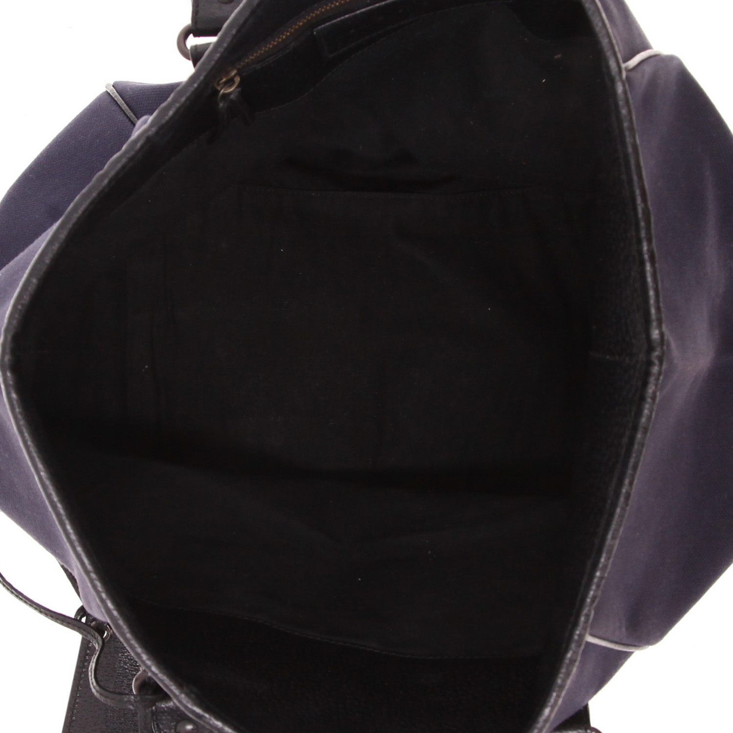 Bolso bandolera Balenciaga  City en lona azul y cuero negro - Detail D3