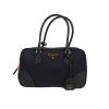 Bolso de mano Prada   en lona azul marino y cuero azul marino - 360 thumbnail