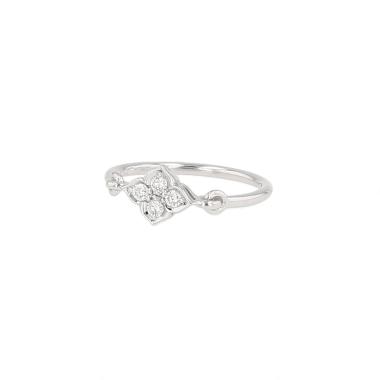 Bague Cartier Inde Mystérieuse en or blanc et diamants