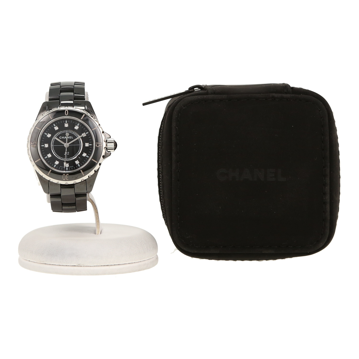 Reloj Chanel J12 de cerámica negra y acero Circa 2010 - Detail D2