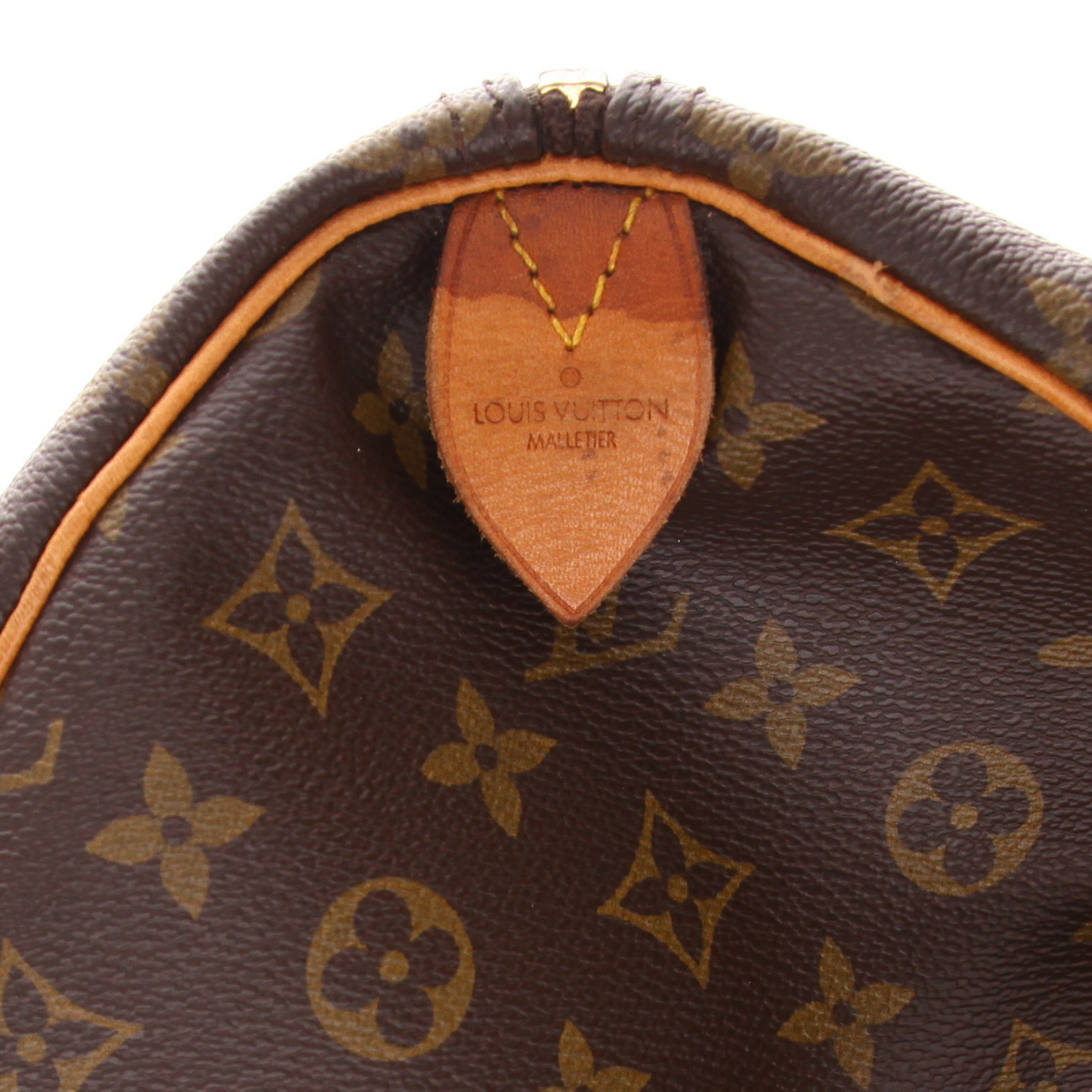 Sac de voyage Louis Vuitton  Keepall 60 en toile monogram marron et cuir naturel - Detail D2