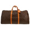 Louis Vuitton  Keepall 60 travel bag  in brown monogram canvas  and natural leather - Detail D4 thumbnail
