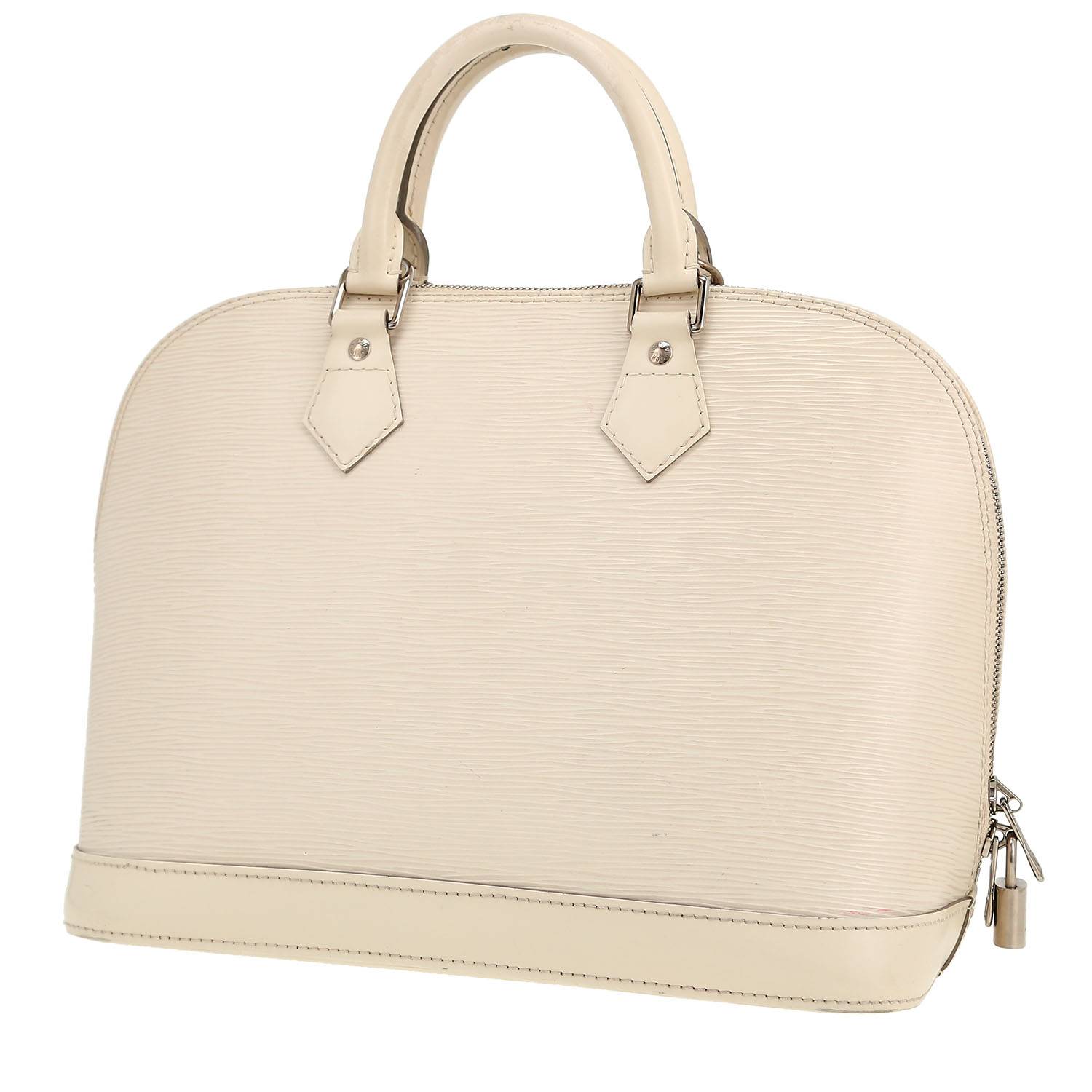 Borsa Louis Vuitton  Alma in pelle Epi bianca