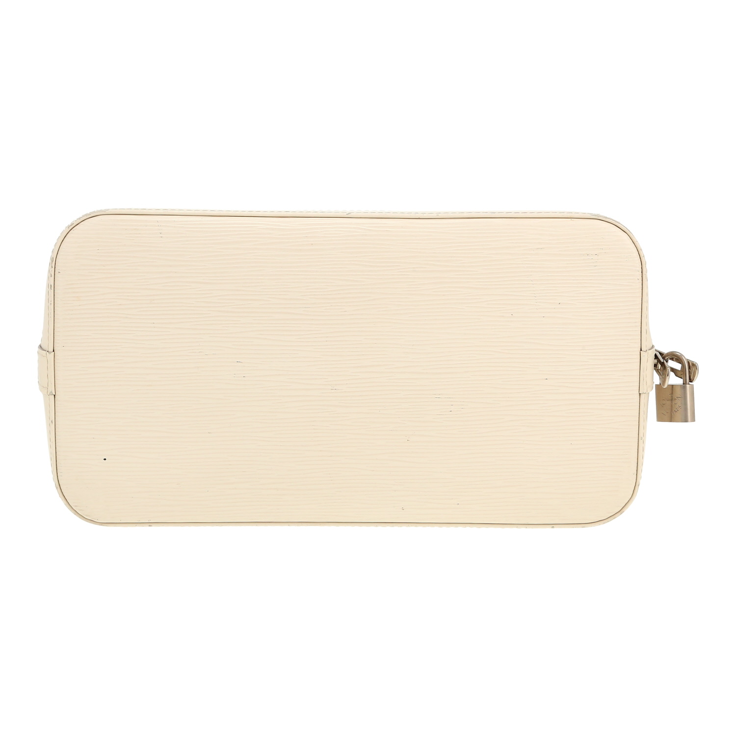 Bolso de mano Louis Vuitton  Alma en cuero Epi blanco - Detail D1