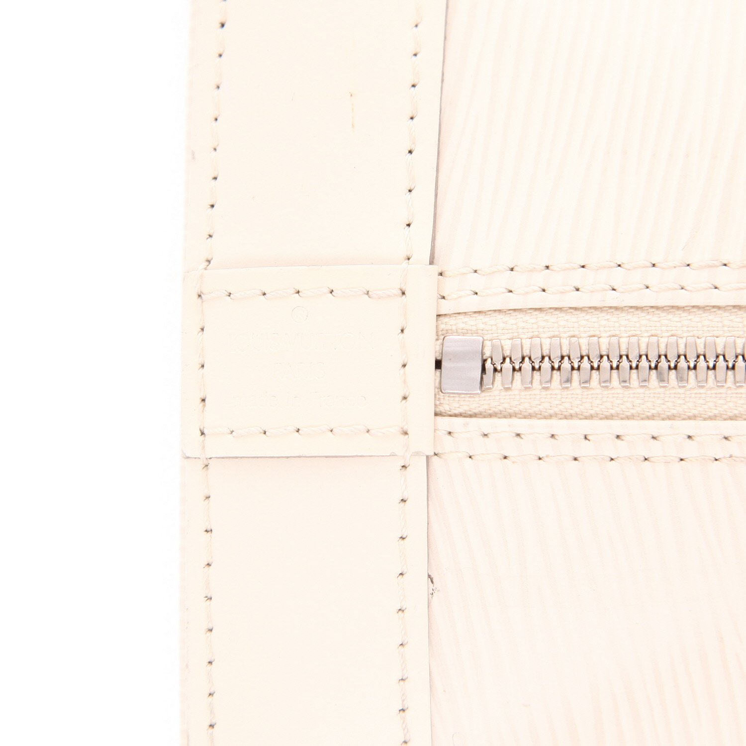 Bolso de mano Louis Vuitton  Alma en cuero Epi blanco - Detail D2