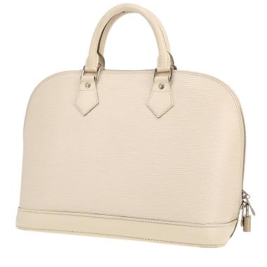 Bolso de mano Louis Vuitton Alma de piel Épi blanca