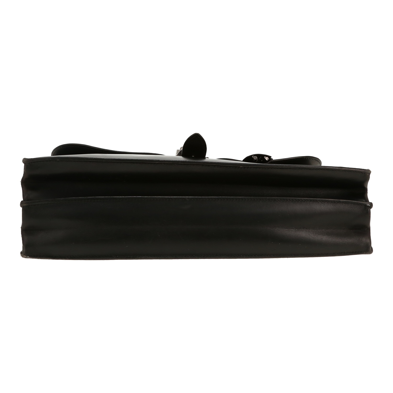 Porta-documentos Hermès  Sac à dépêches en cuero box negro - Detail D1