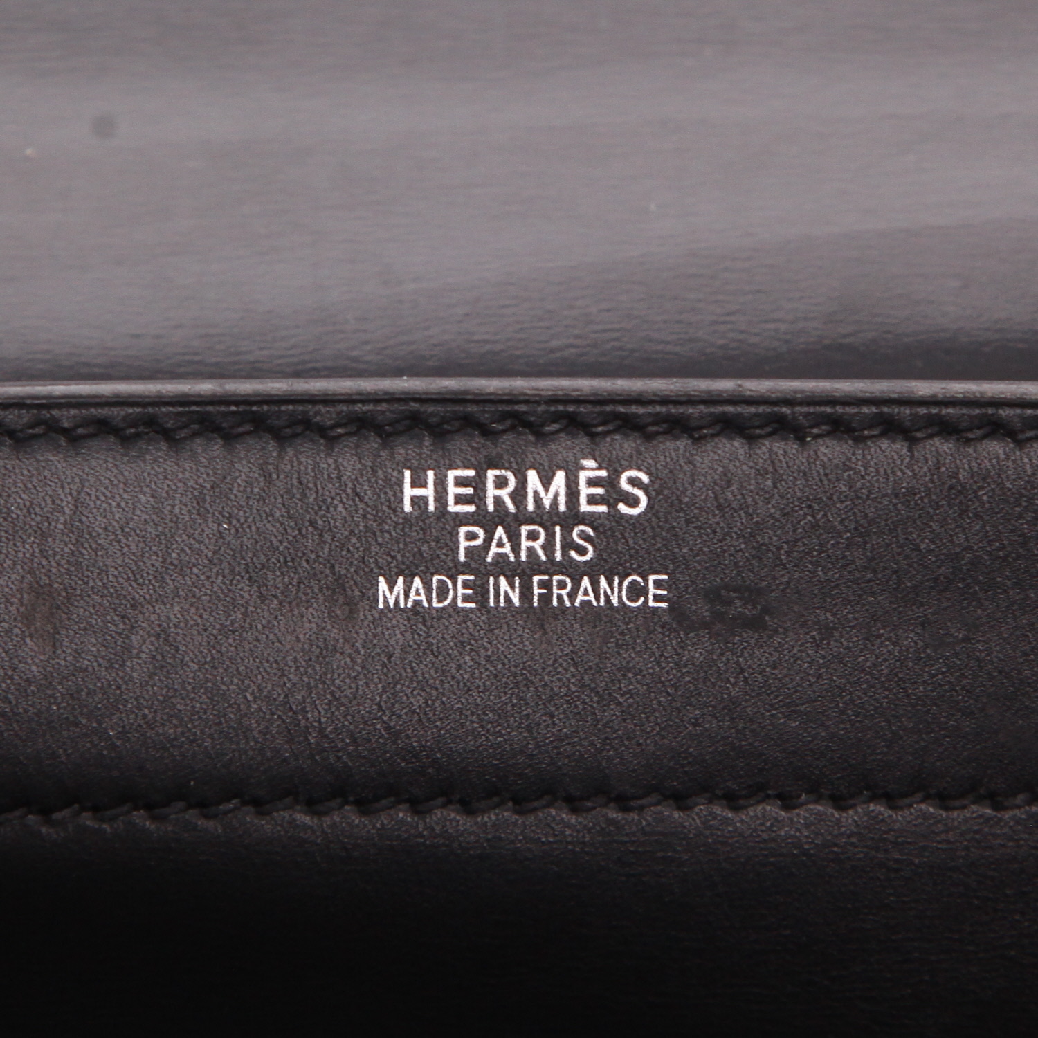 Porta-documentos Hermès  Sac à dépêches en cuero box negro - Detail D2