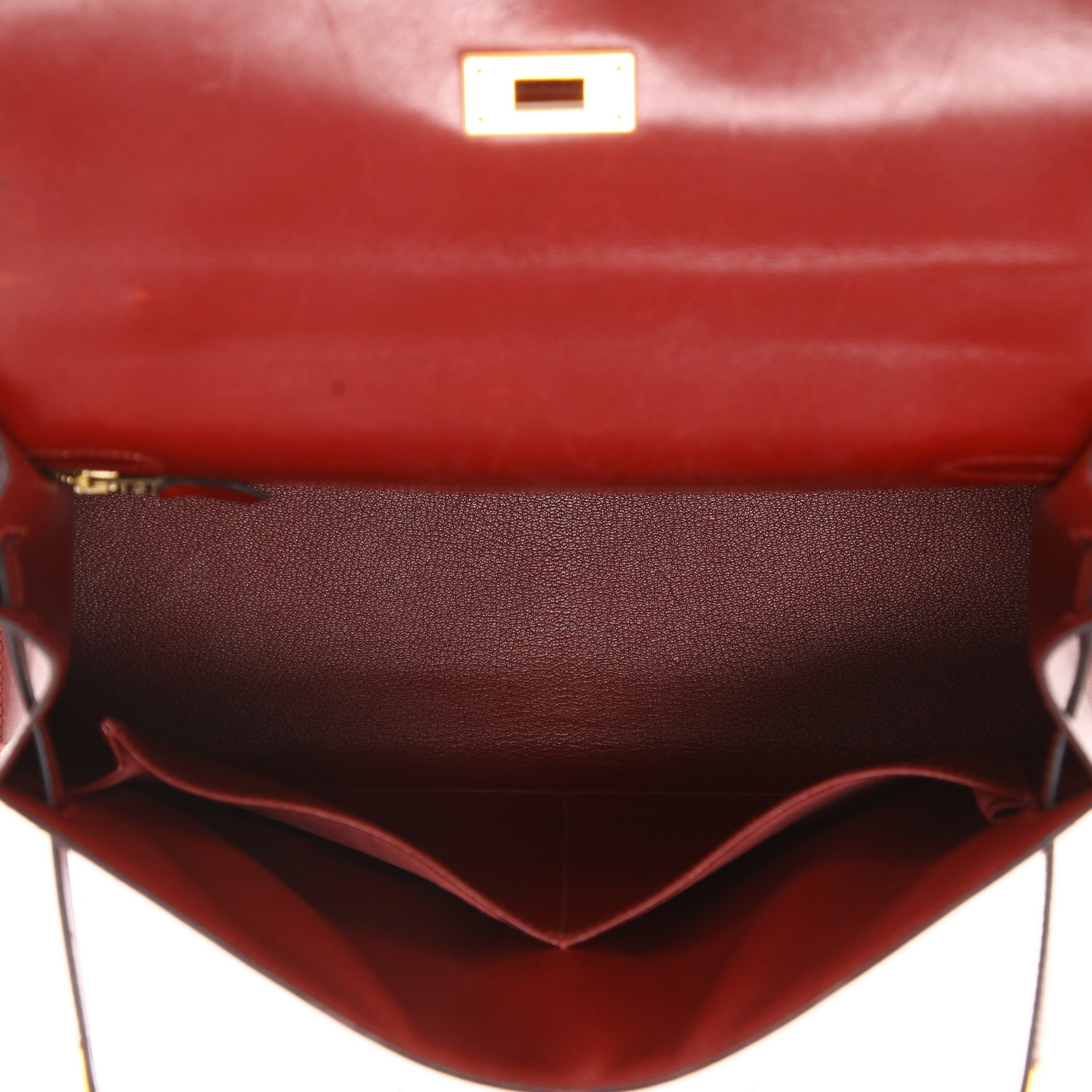 Sac à main Hermès  Kelly 32 cm en cuir box rouge H - Detail D3