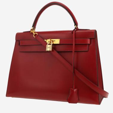 Sac à main Hermès  Kelly 32 cm en cuir box rouge H