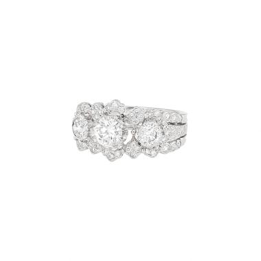 Bague Buccellati Bradamante en or blanc et diamants