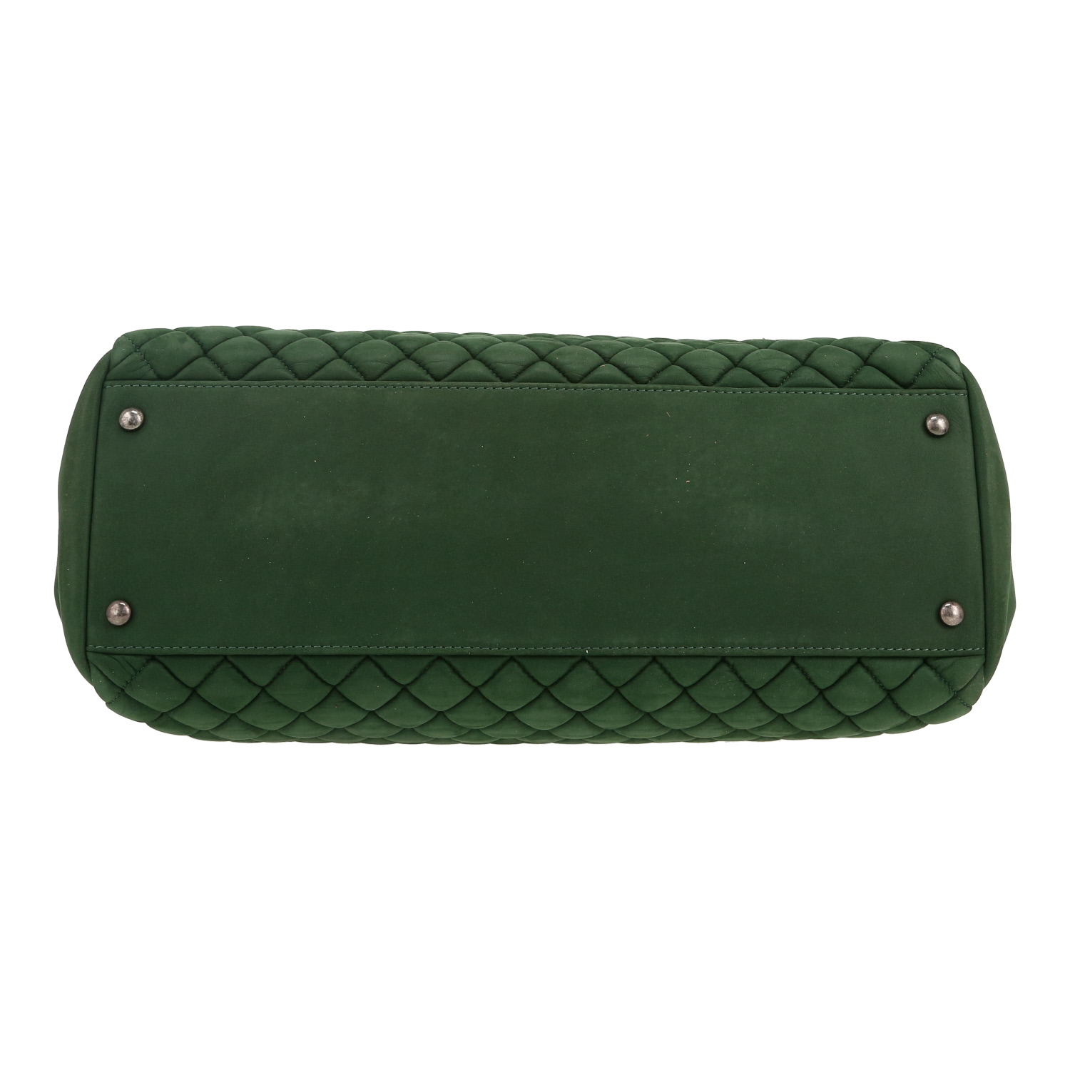 Chanel   shopping bag  in green quilted leather - Detail D1