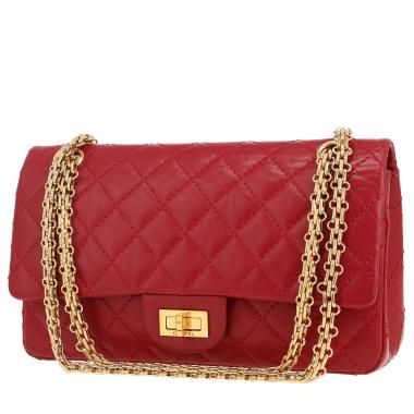 Sac bandoulière Chanel  2.55 en cuir matelassé rouge