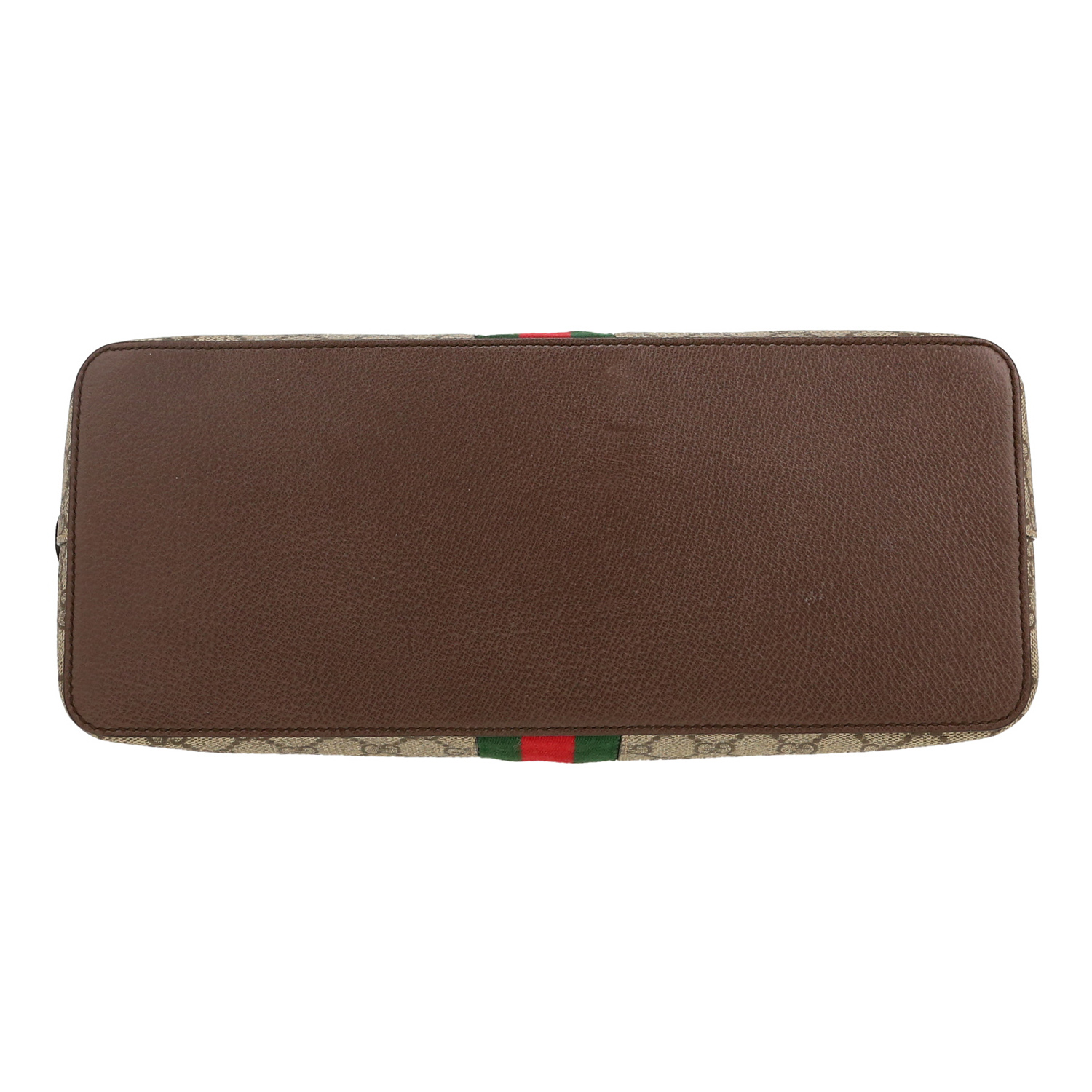 Borsa Gucci  Ophidia in tela "sûpreme GG" beige e pelle marrone - Detail D1