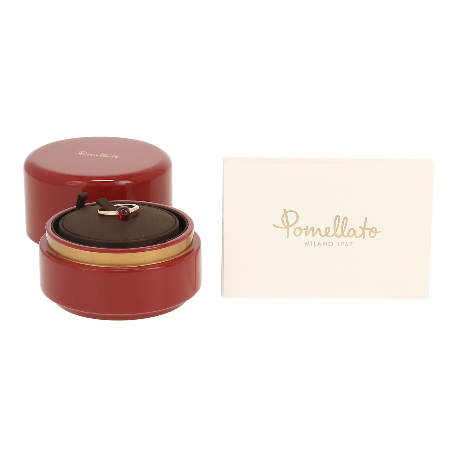 Sortija Pomellato M'ama Non M'ama de oro rosa y granate - Detail D2