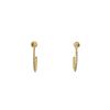 De Beers DB Classic medium model hoop earrings in yellow gold and diamonds - 360 thumbnail
