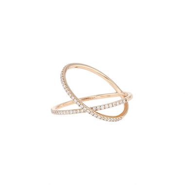 Sortija Messika Gatsby de oro rosa y diamantes