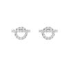 Paire de boucles d'oreilles Hermès Finesse en or blanc et diamants - 00pp thumbnail