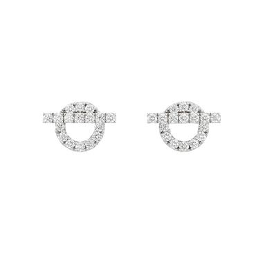 Hermès Finesse earrings in white gold and diamonds