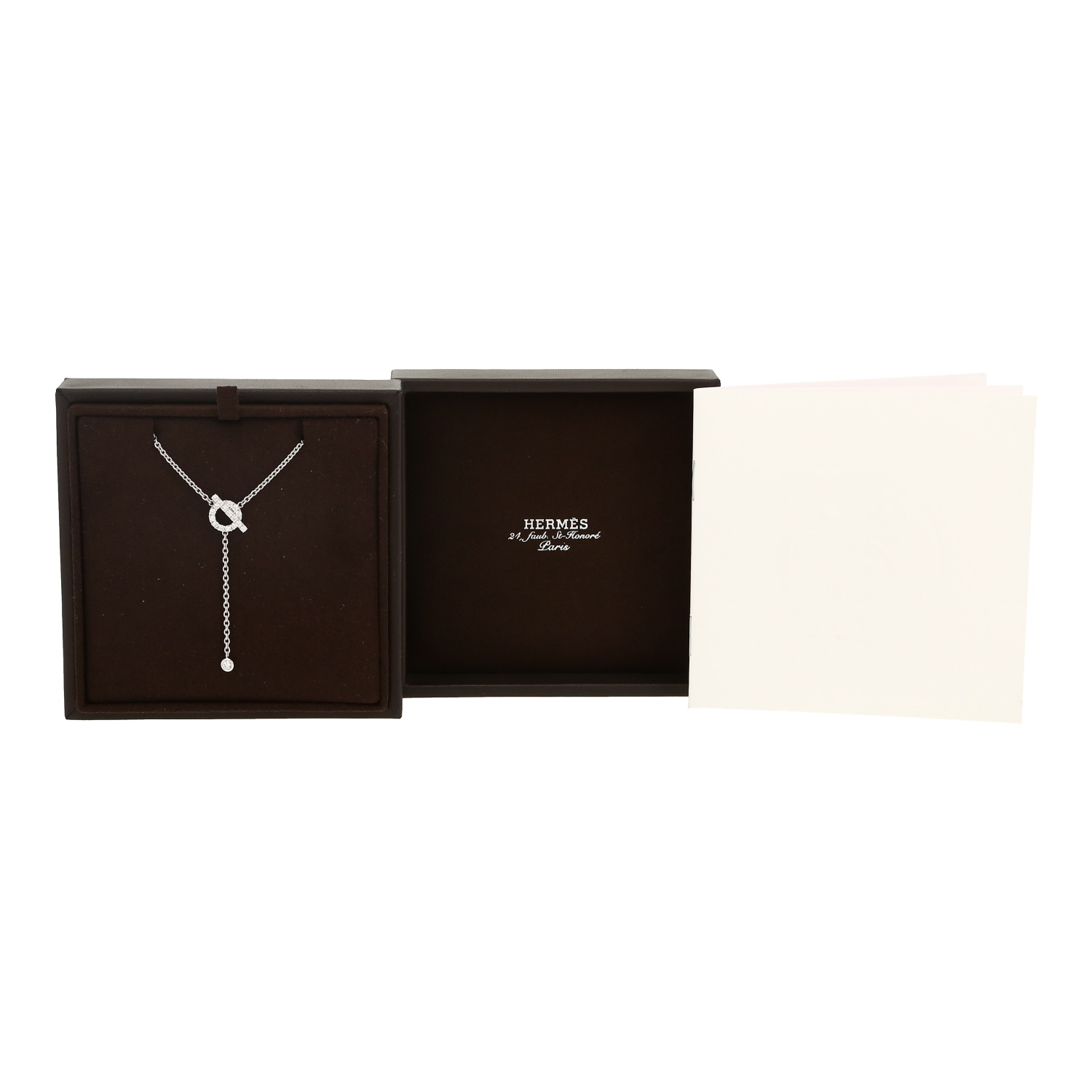 Collana Hermès Finesse in oro bianco e diamanti - Detail D2