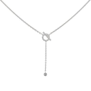 Collier Hermès Finesse en or blanc et diamants