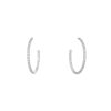 De Beers DB Classic medium model hoop earrings in white gold and diamonds - 00pp thumbnail