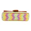 Borsa Gucci  GG Marmont in rafia gialla verde e viola e pelle marrone - Detail D1 thumbnail
