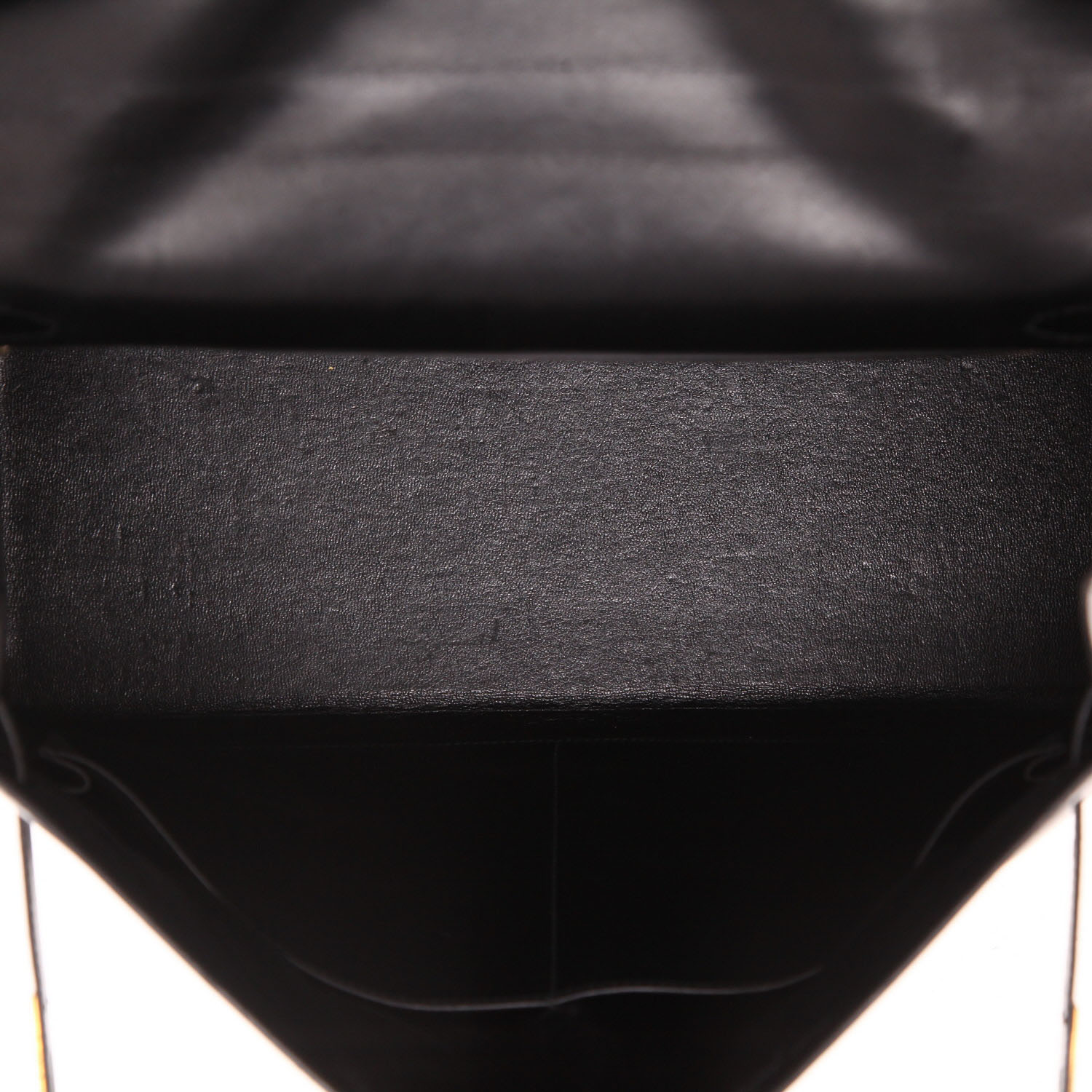 Bolso de mano Hermès  Kelly 35 cm en cuero box negro - Detail D3