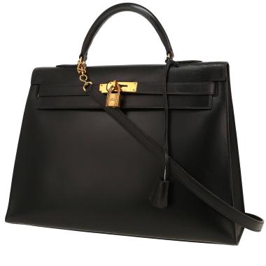 Hermès  Kelly 35 cm handbag  in black box leather