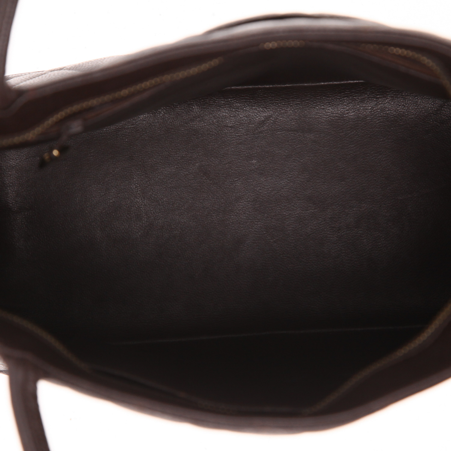 Chanel  Medaillon handbag  in brown leather - Detail D3
