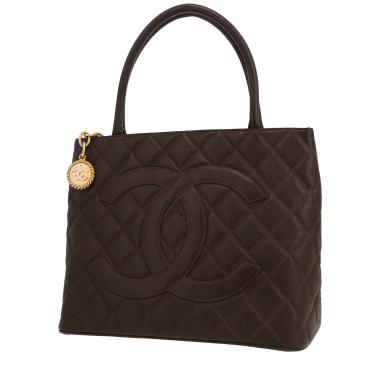 Borsa Chanel  Medaillon in pelle marrone