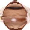 Gucci  Jackie shoulder bag  in brown leather  and beige "sûpreme GG" canvas - Detail D3 thumbnail