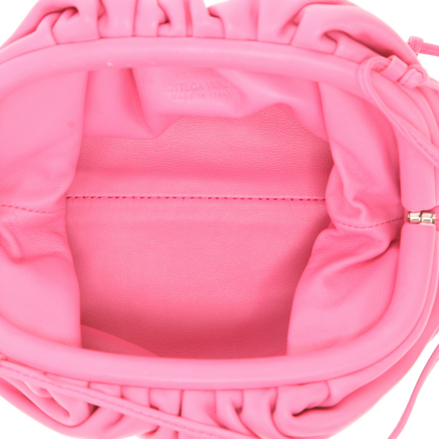 Borsa a tracolla Bottega Veneta  Pouch in pelle rosa - Detail D3