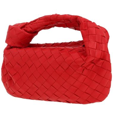 Bolso de mano Bottega Veneta  Mini Jodie en cuero intrecciato rojo