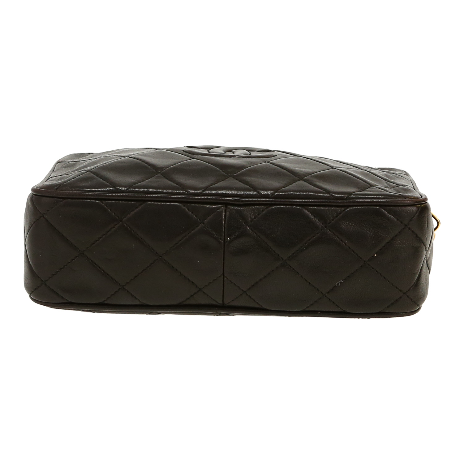 Chanel   shoulder bag  in black quilted leather - Detail D1