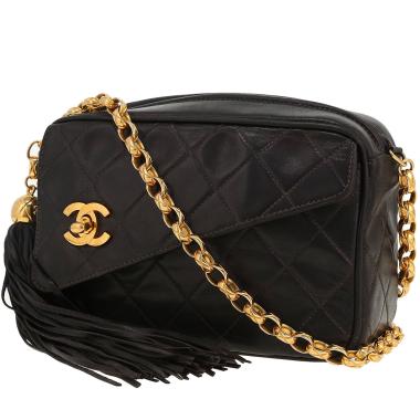 Chanel  Vintage handbag  in black quilted leather