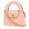 Sac bandoulière Chanel  Micro Shopping en cuir matelassé rose - 00pp thumbnail