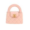 Sac bandoulière Chanel  Micro Shopping en cuir matelassé rose - 360 thumbnail