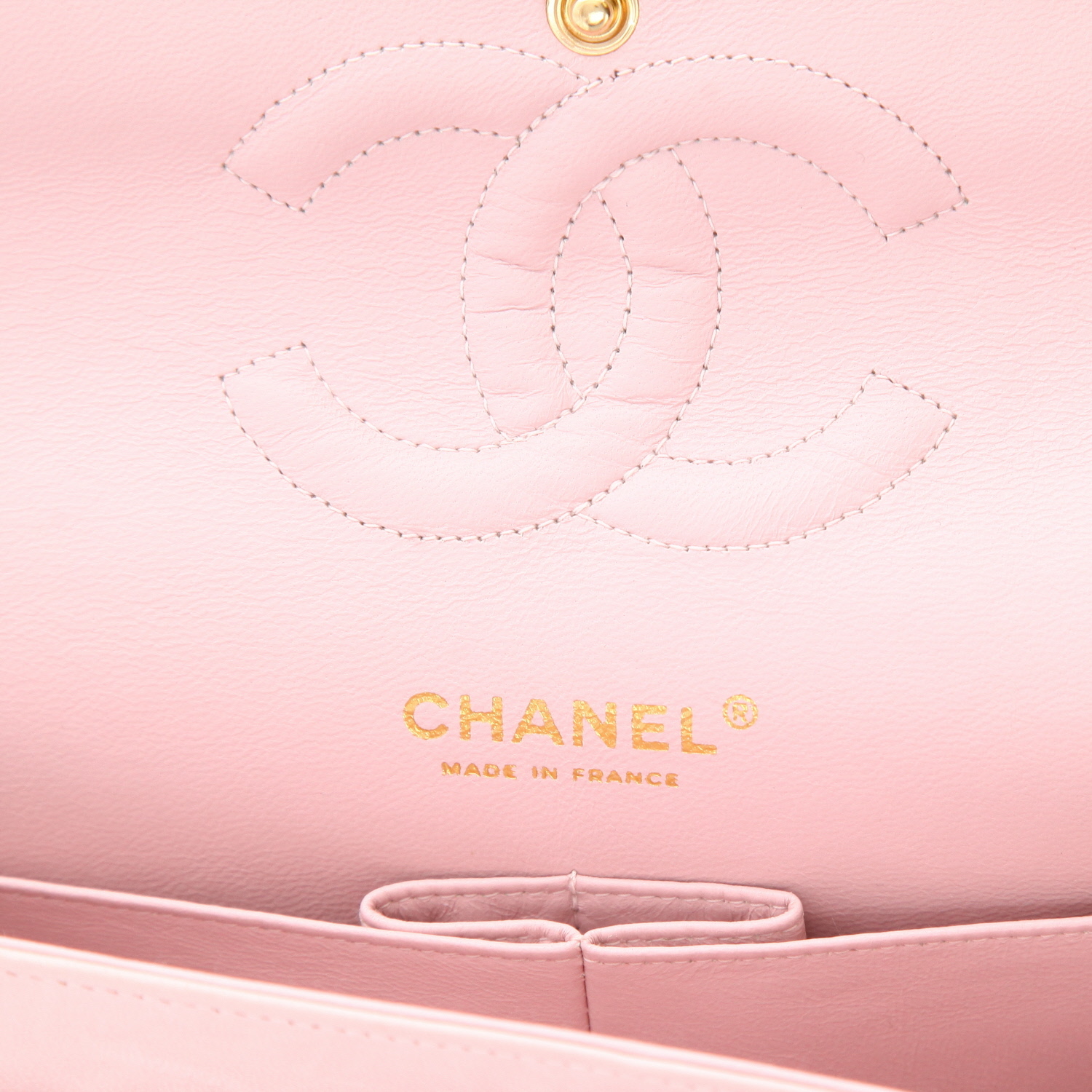 Sac à main Chanel  Timeless Classic en tweed rose - Detail D2