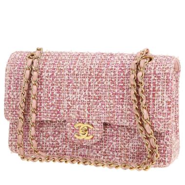 Bolso Chanel «Timeless Classic» de tweed rosa