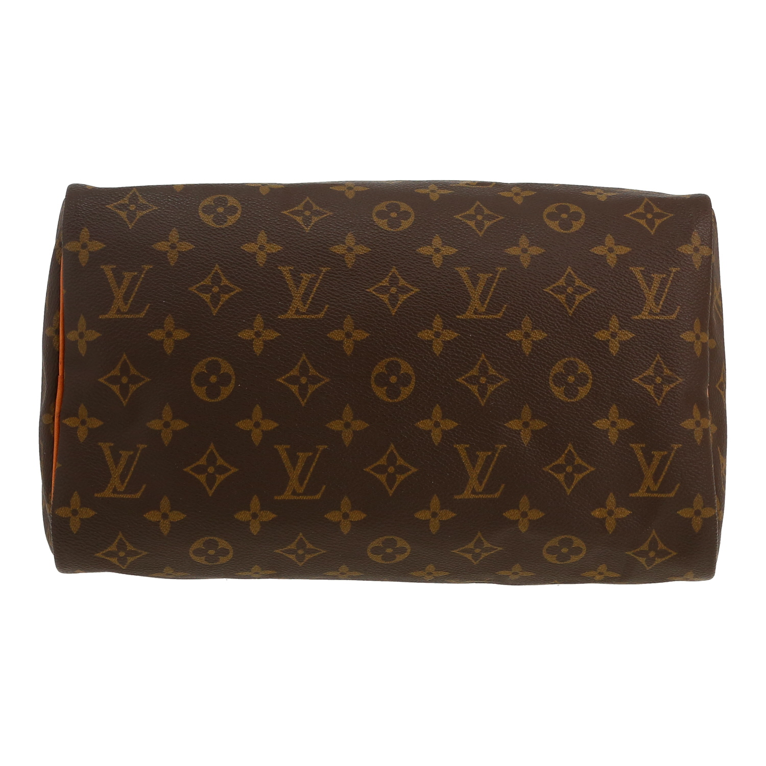 Sac à main Louis Vuitton  Speedy 30 en toile monogram marron et cuir naturel - Detail D1