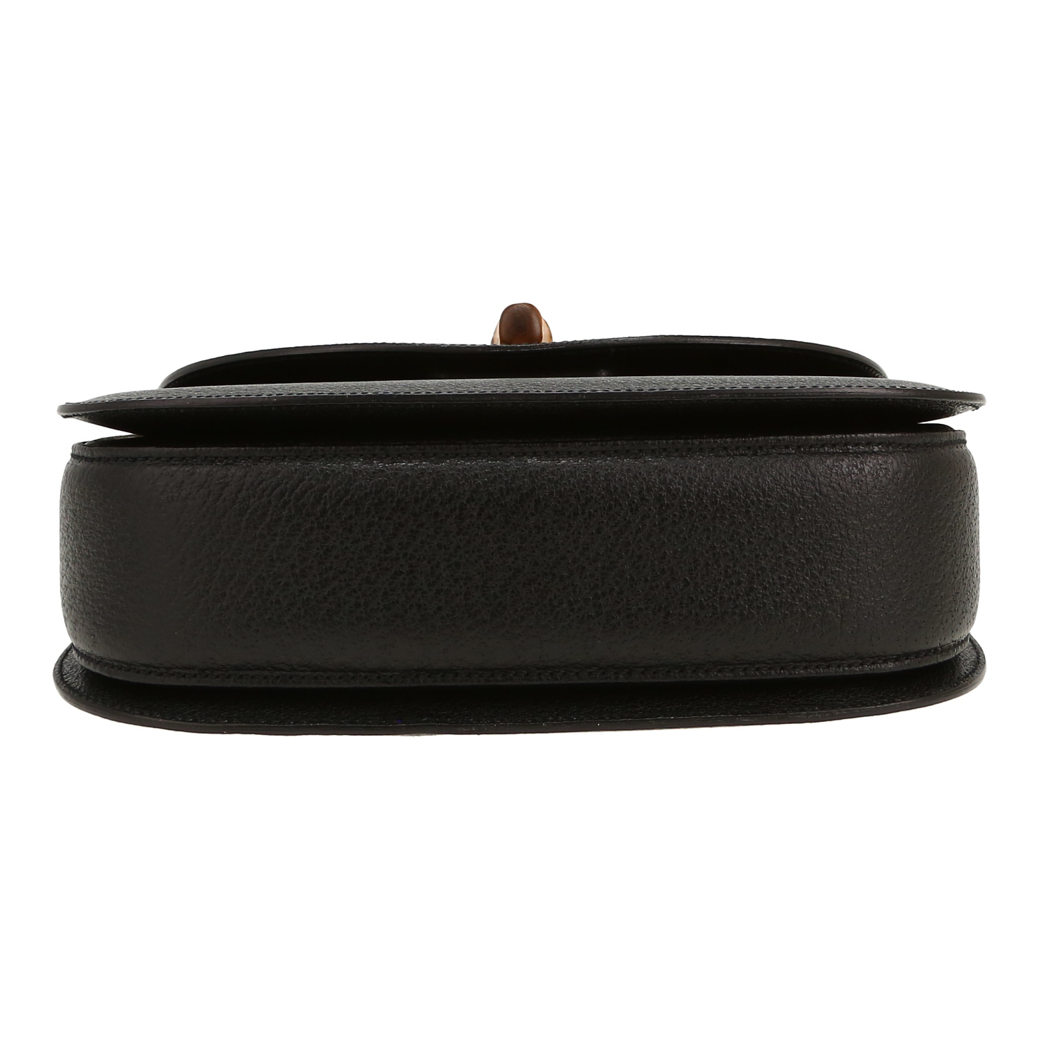 Bolso de mano Gucci  Bamboo en cuero de Pecarí negro y bambú - Detail D1