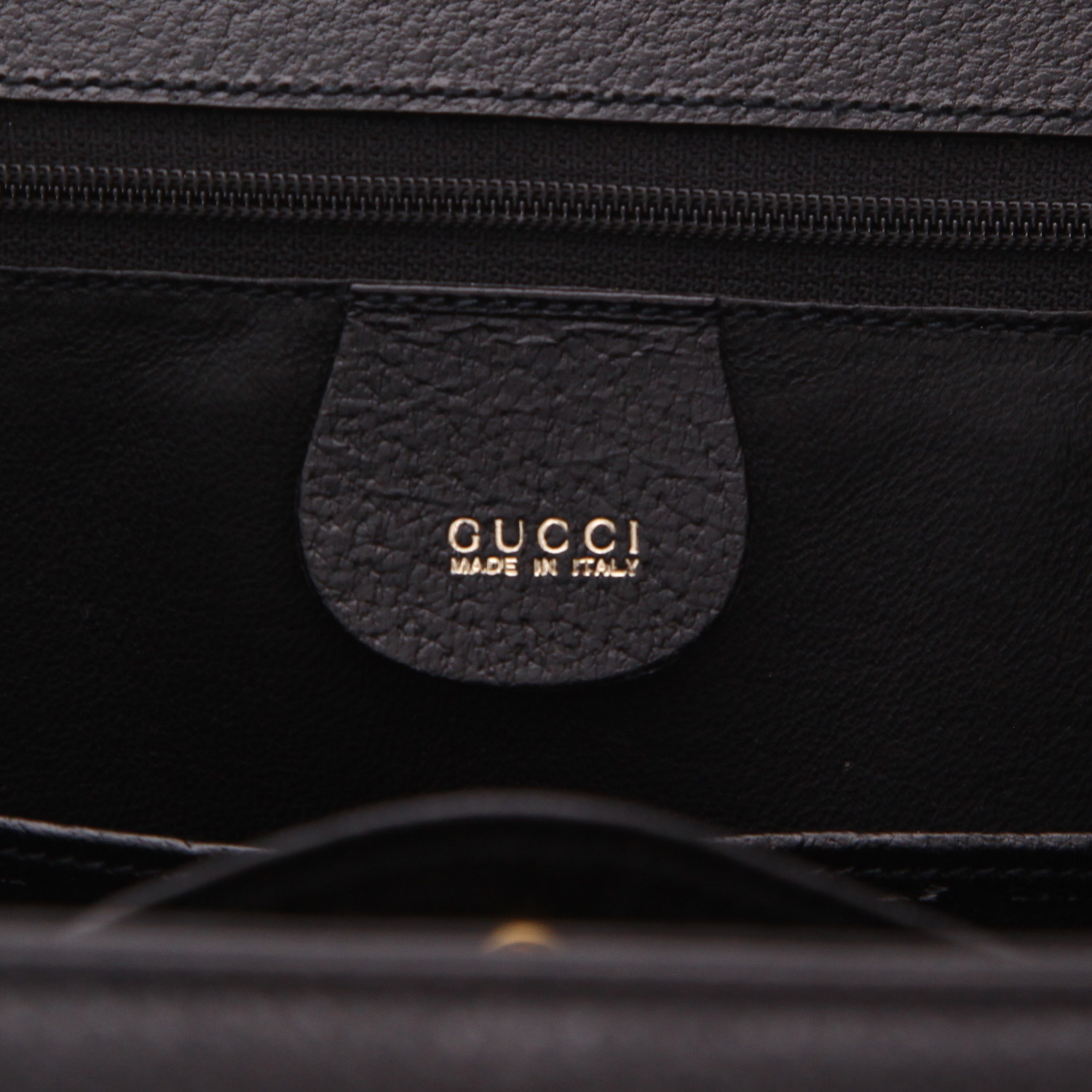 Sac à main Gucci  Bamboo en cuir de Pecari noir et bambou - Detail D2