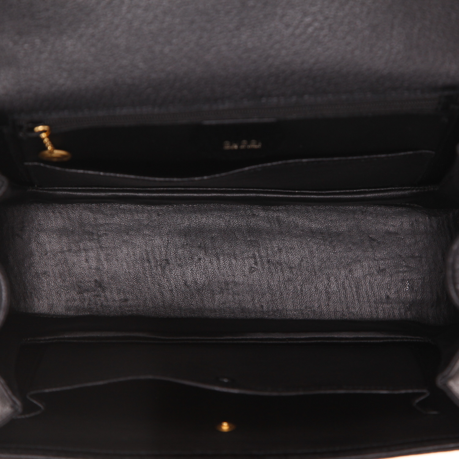 Bolso de mano Gucci  Bamboo en cuero de Pecarí negro y bambú - Detail D3