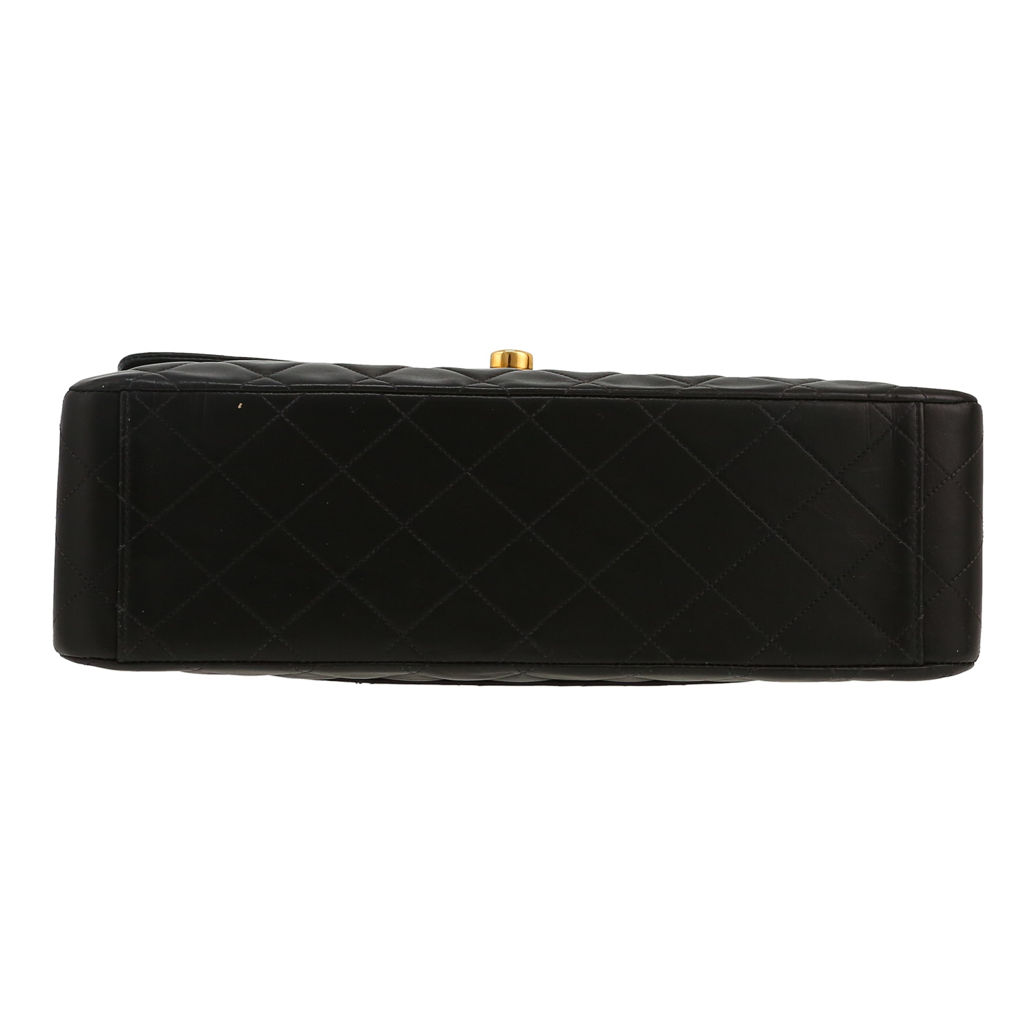 Chanel  Timeless Maxi Jumbo handbag  in black quilted leather - Detail D1