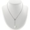 Collier Chanel Camelia en or blanc, agate et diamants - 360 thumbnail